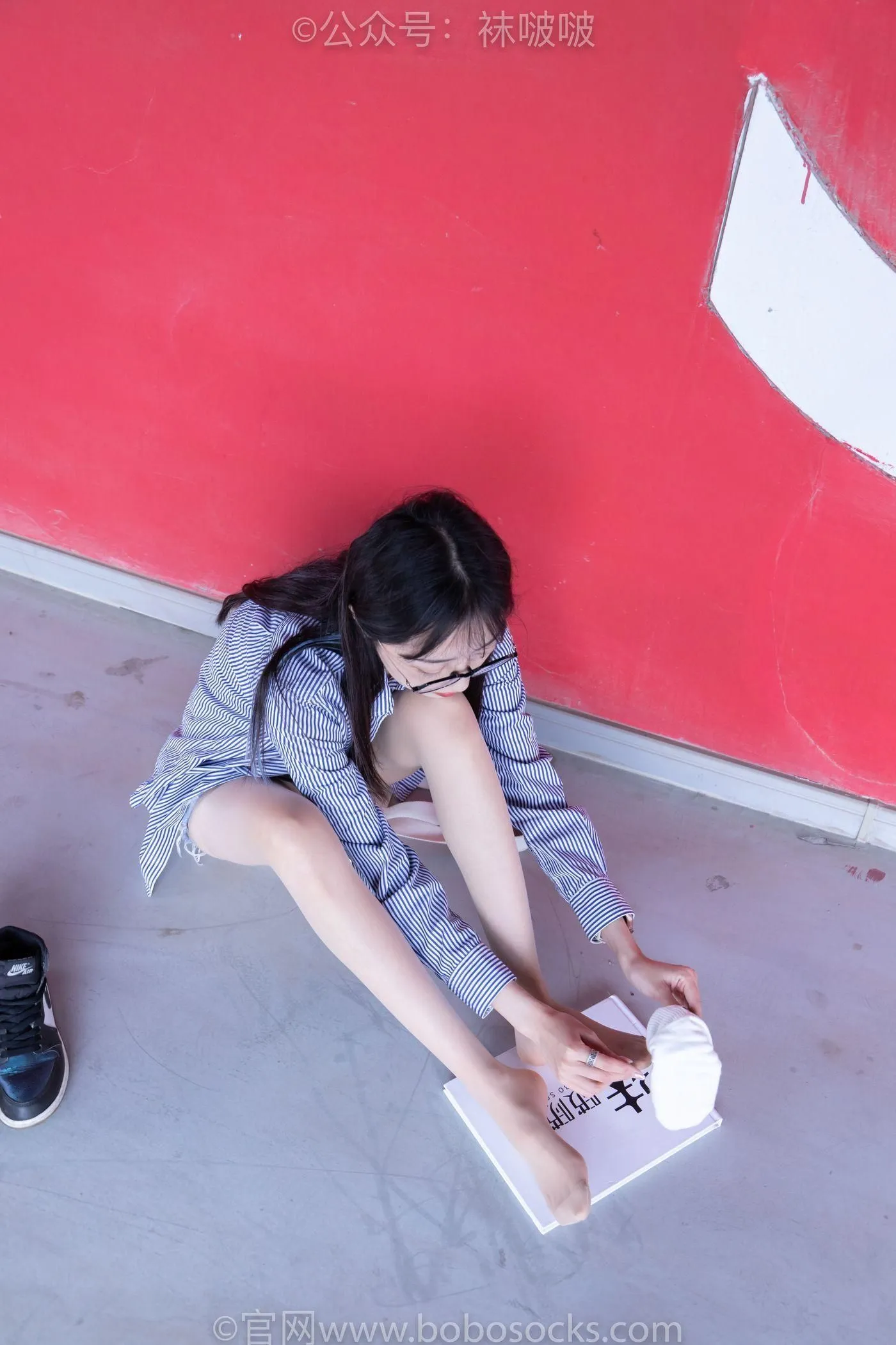 [BoBoSocks袜啵啵]NO.011 稚予-AJ、白色短棉袜、肉丝 [139P]插图3